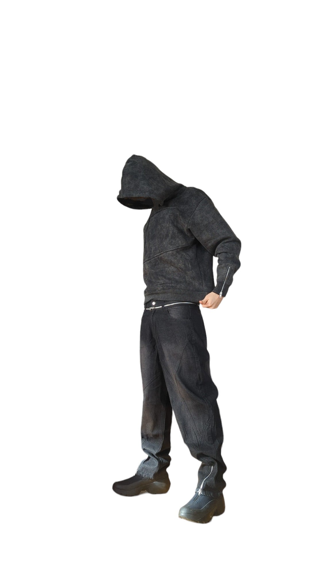 Petulant - Embossed Hoodie - Grey