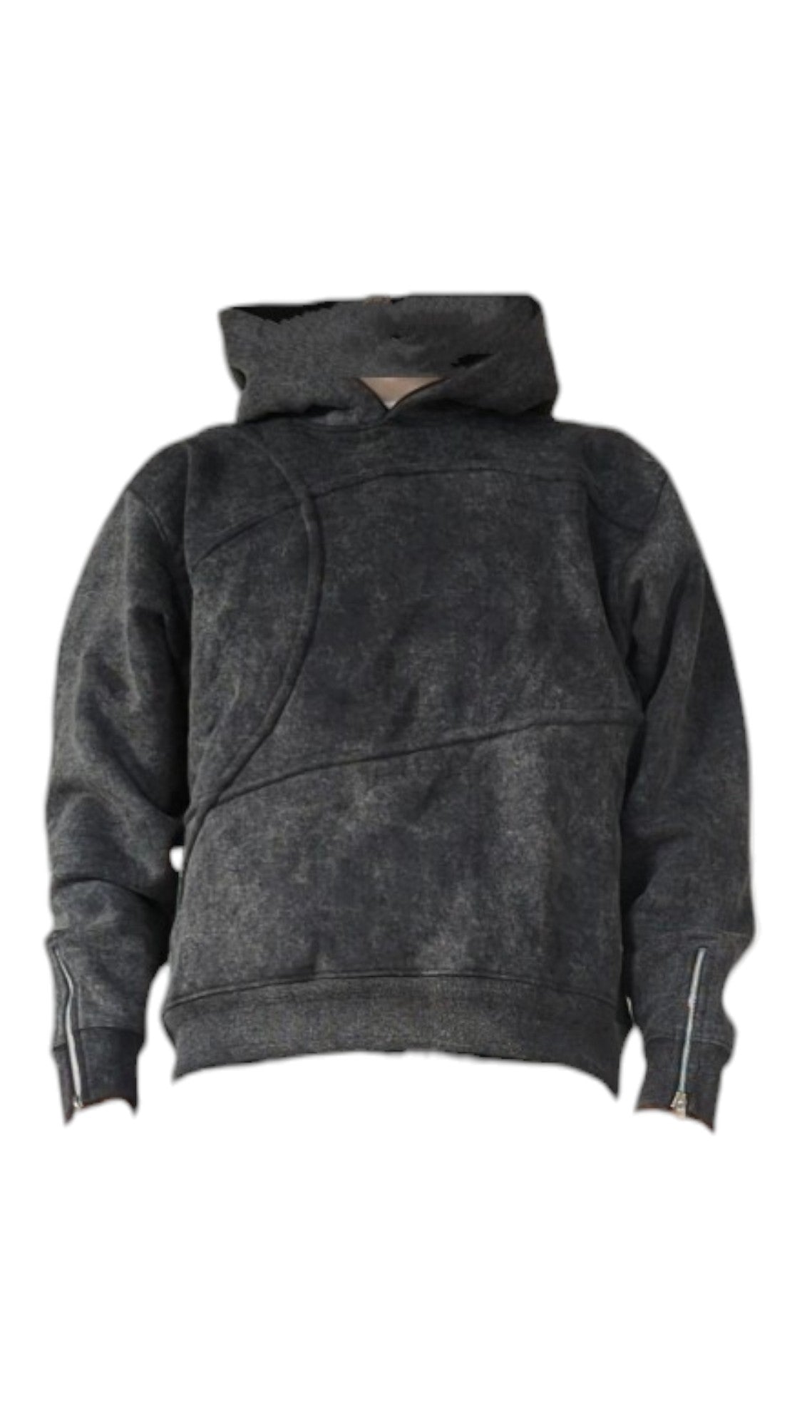 Petulant - Embossed Hoodie - Grey